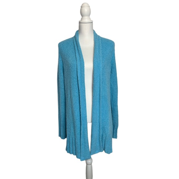 Womens Lilly Pulitzer Seabreeze Teal Blue Basia Open Chenille Cardigan Size L - Picture 1 of 9